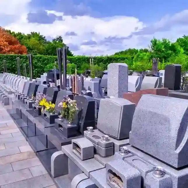 しっかりと管理された墓地