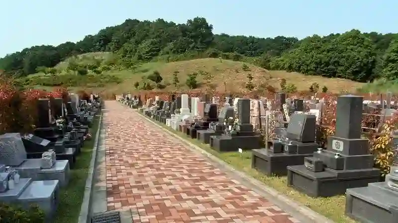 舗装された参道