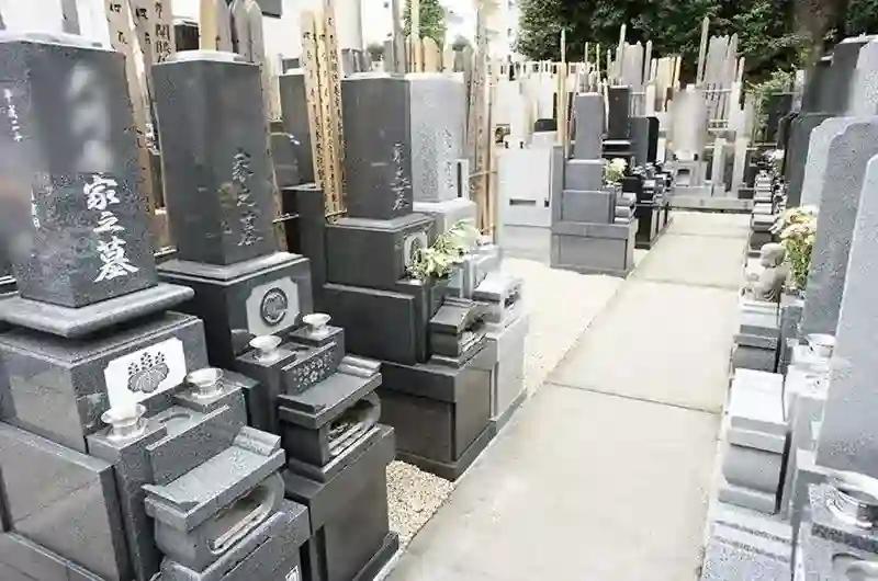 平坦で歩きやすい墓地