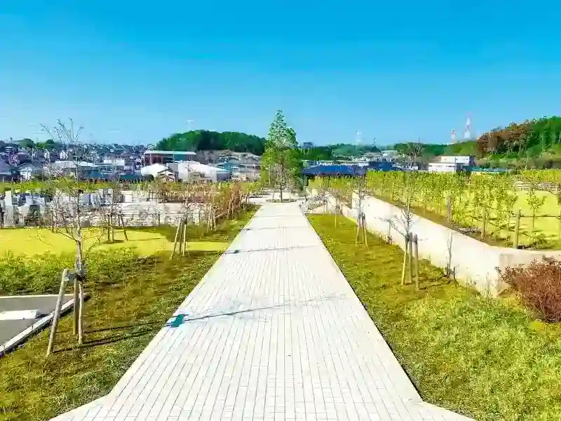 平坦でゆとりのある通路
