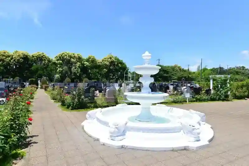 園内の噴水