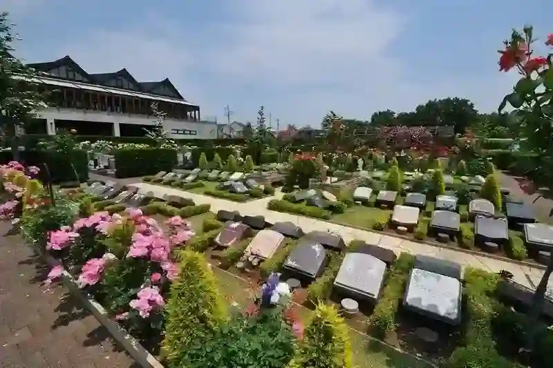 開放感のある墓地