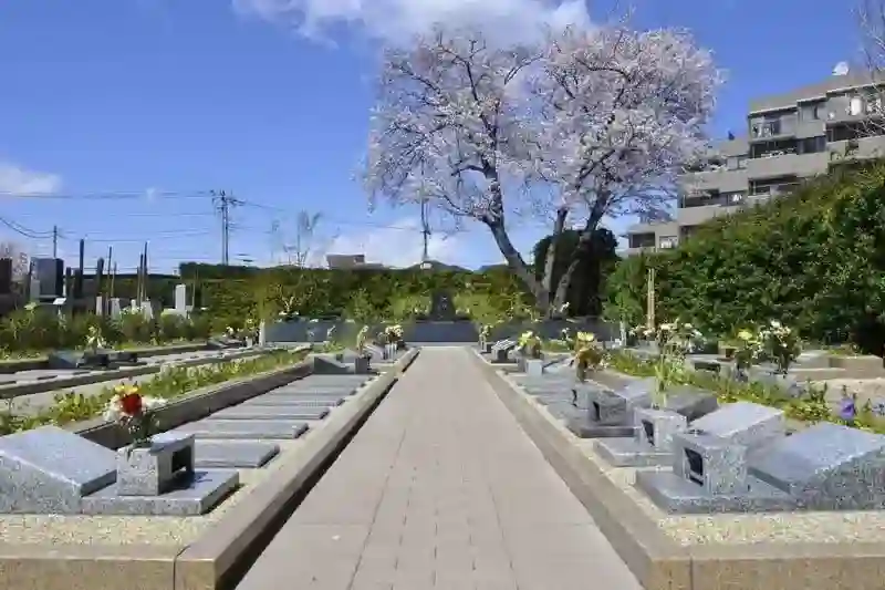 開放感のある墓地