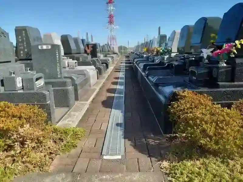 水捌けの良い清潔な墓地