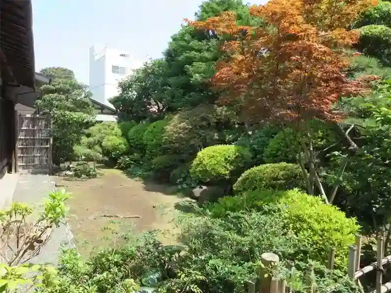 自然が映える美しい境内