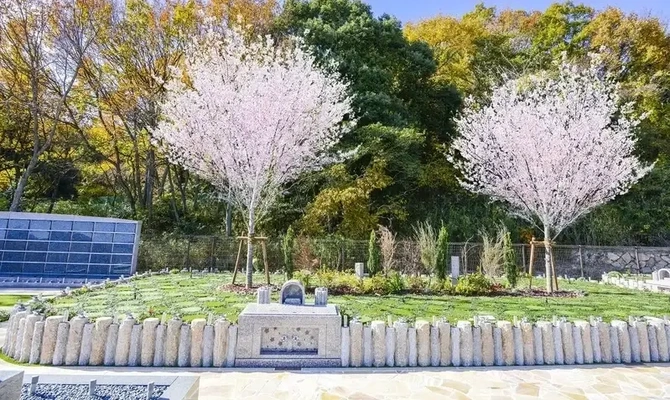 メモリアルパーク春日野第3の桜の樹木葬の風景