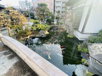 境内に綺麗な日本庭園