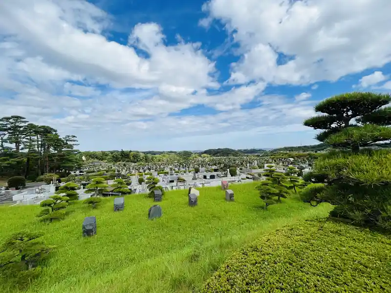 東京霊園 入口からの墓地景色