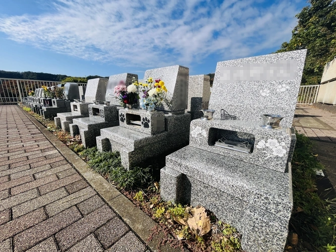 鶴巻霊園 もえぎのさと 山を背に海へと広がる墓域は日当良好！明るい霊園です。