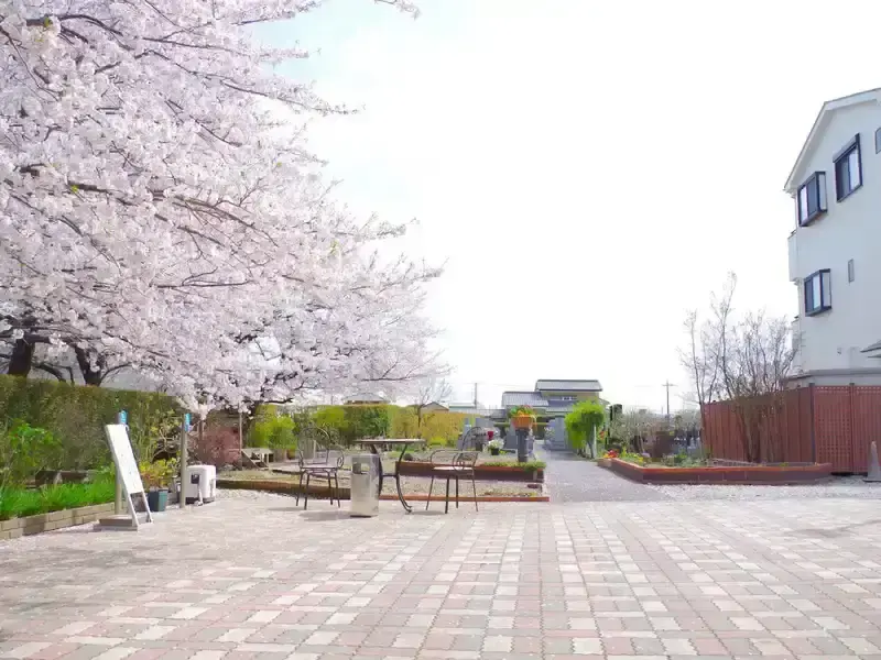かすかべ東霊園 春には満開の桜