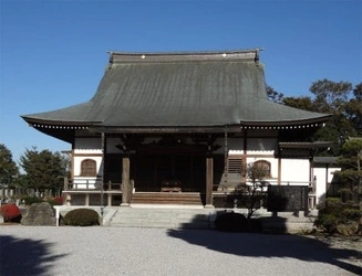 富士山が見えるお寺