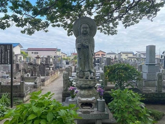 明るく開放的な寺院墓地