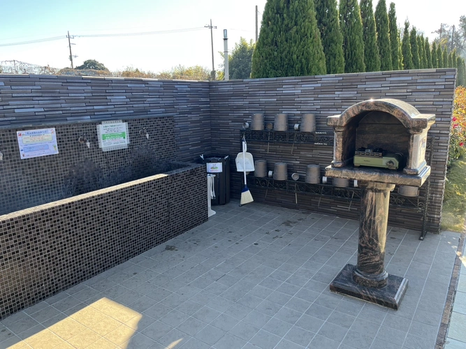 永代供養専用エリア『四季庭』水場と着火台