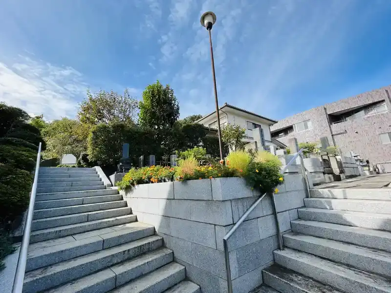 中原寺 墓地へ向かう階段