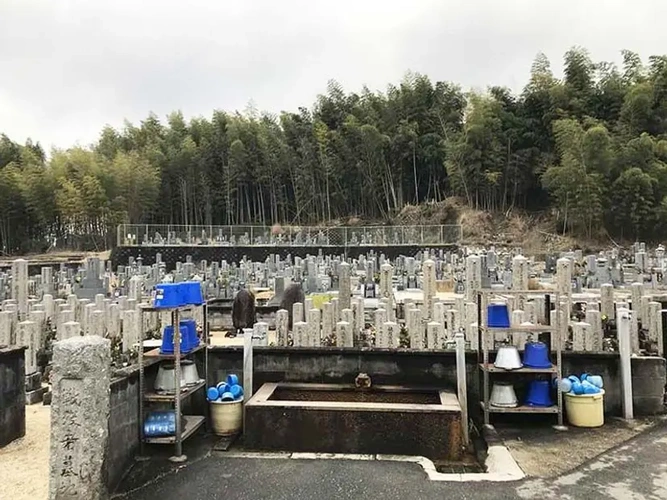 大山崎町営 見阿弥墓地 水汲み場の写真