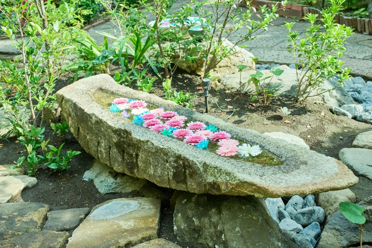 花手水の有名なお寺です。