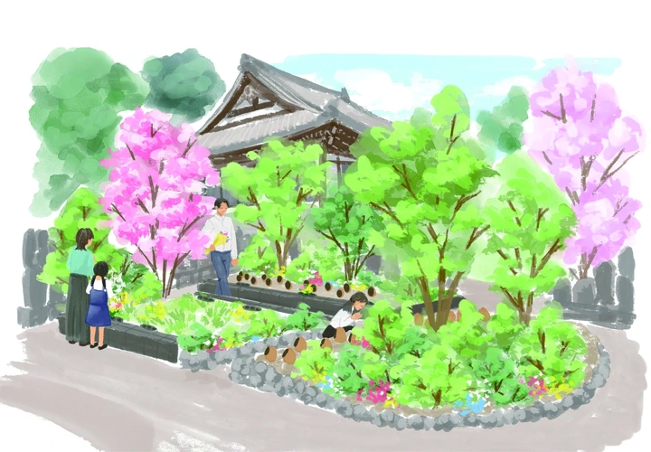 つむぎの森・幸國寺樹木葬 庭園全景