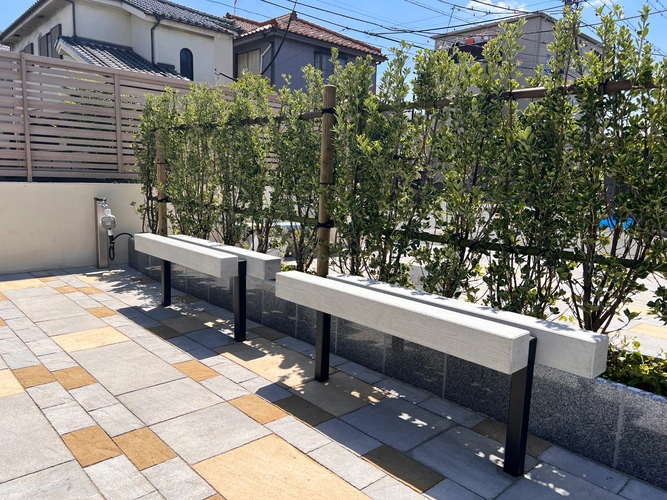 おしゃれなベンチ ご自由にご使用いただけます。