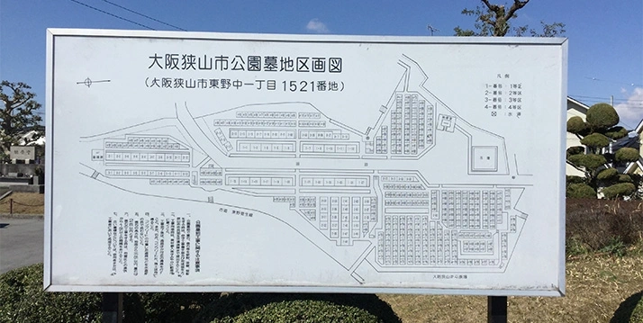 大阪狭山市公園墓地 区画図