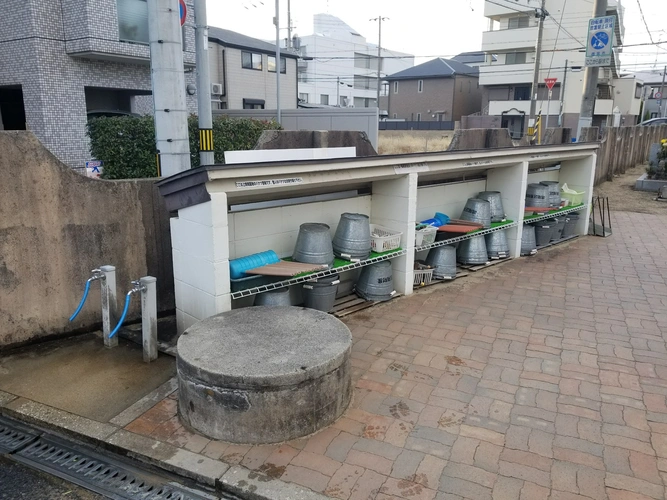 西宮市立 上鳴尾墓地 水汲み場の写真