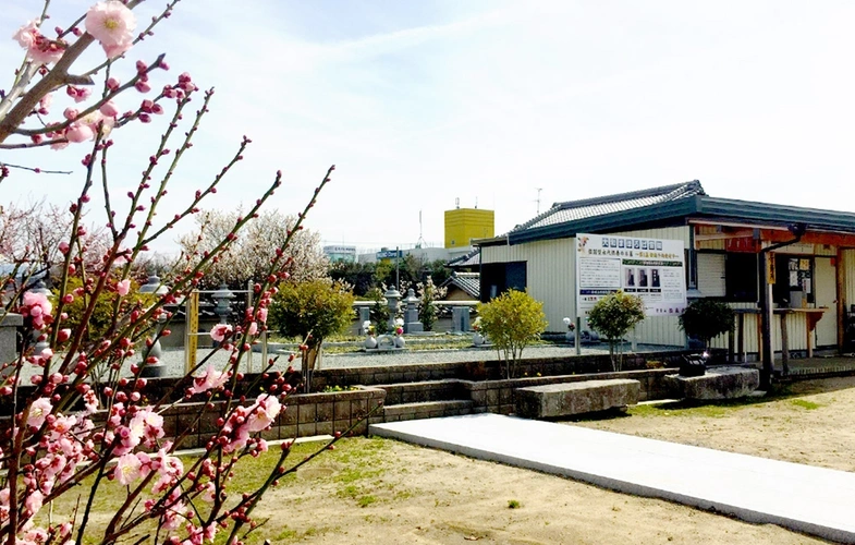 樹木葬墓地と寺務所