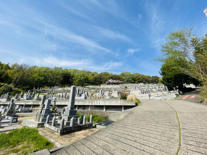 足高山墓地 通路下